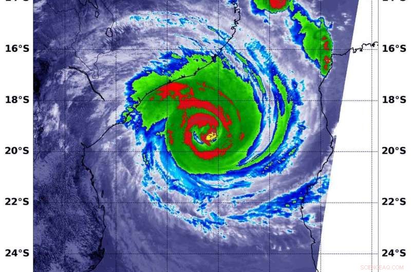 NASA Infrared Images Capture Intense Cyclone Idai Over Mozambique s Coast