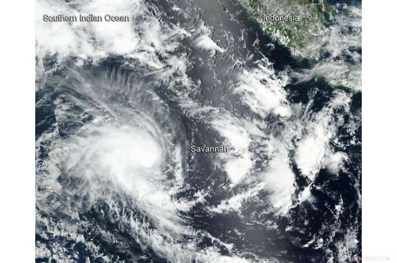 NASA Satellite Tracks Tropical Cyclone Savannah as It Moves Away from Indonesia