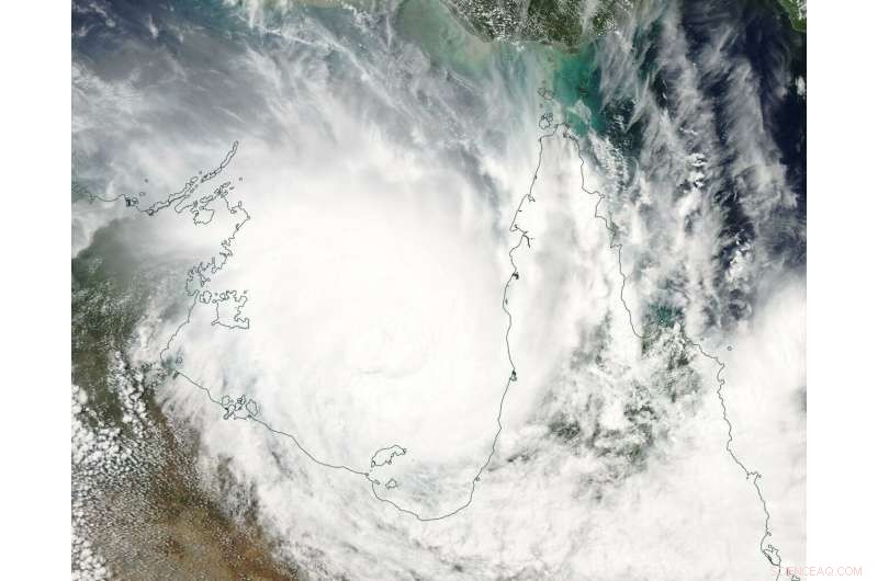 NASA Satellite Captures Tropical Cyclone Trevor Sweeping Through the Gulf of Carpentaria