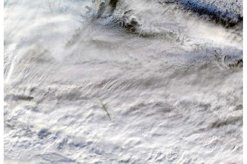 NASA s MISR Captures 173‑Kiloton Fireball Over Bering Sea, Dec. 18, 2018