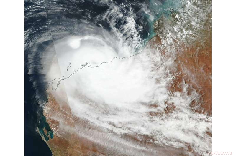 Satellite Captures Tropical Cyclone Veronica Moving Along Western Australia Coast