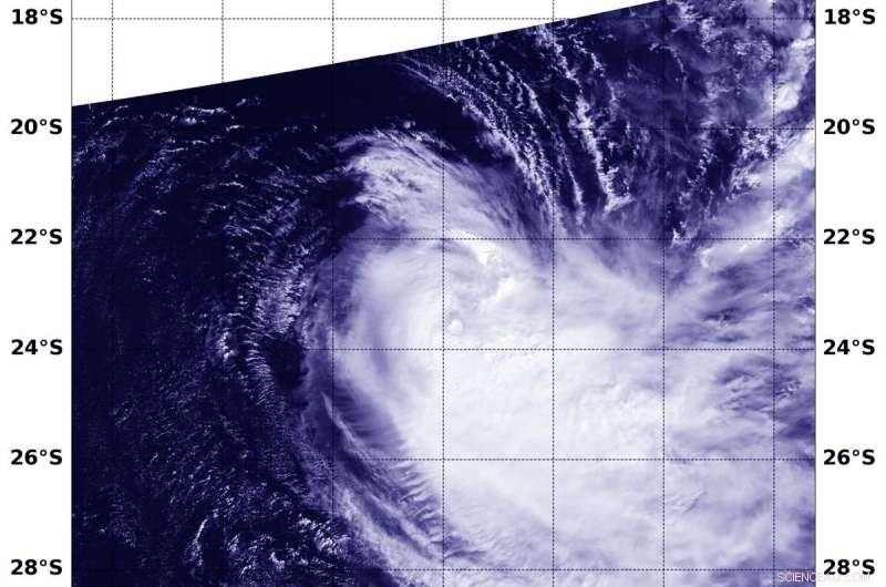 Satellite Detects Wind Shear Impacting Tropical Cyclone Joaninha