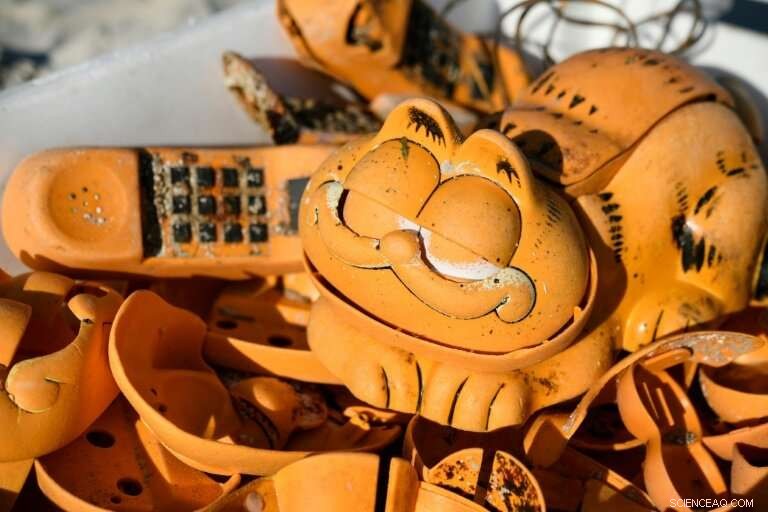 Mystery of Orange Garfield Phones on French Coast Reveals Plastic Pollution Crisis