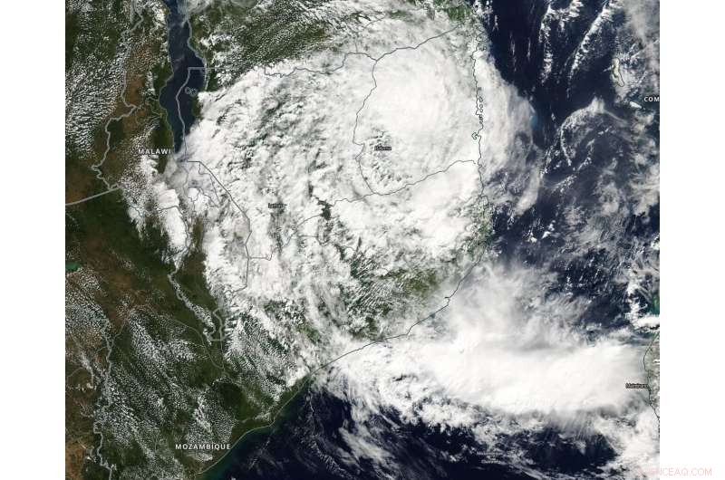 NASA Detects Remnants of Tropical Cyclone Kenneth Over Northern Mozambique