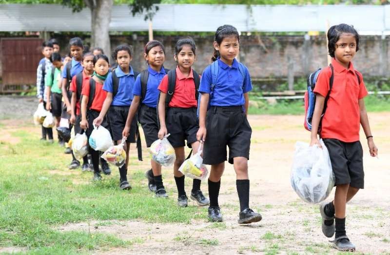 Assam School Turns Plastic Waste Into Construction Bricks to Pay Fees