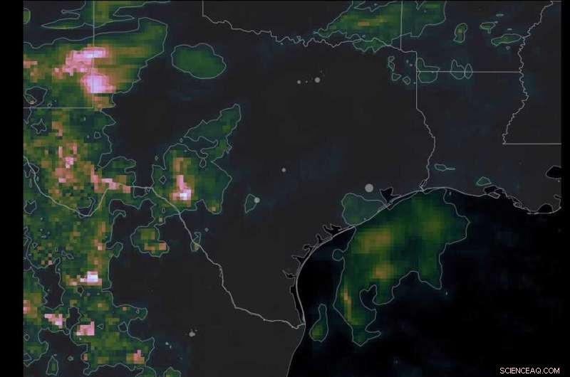NASA Estimates Up to 10 Inches of Heavy Rainfall in Texas and Louisiana from Gulf Weather System