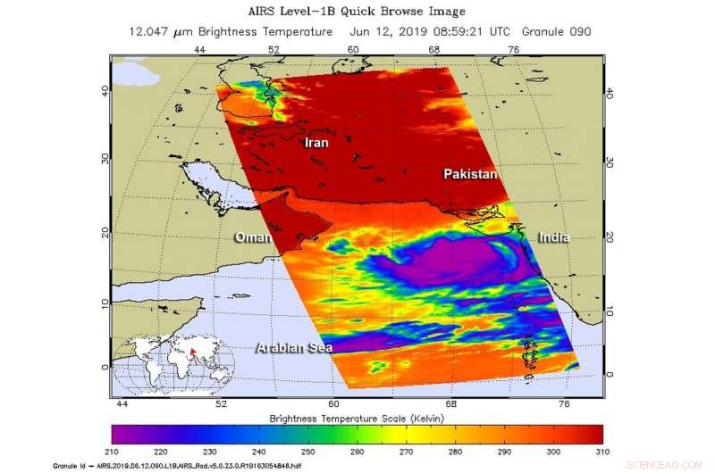 NASA Discovers Extensive Stretching of Tropical Cyclone Vayu