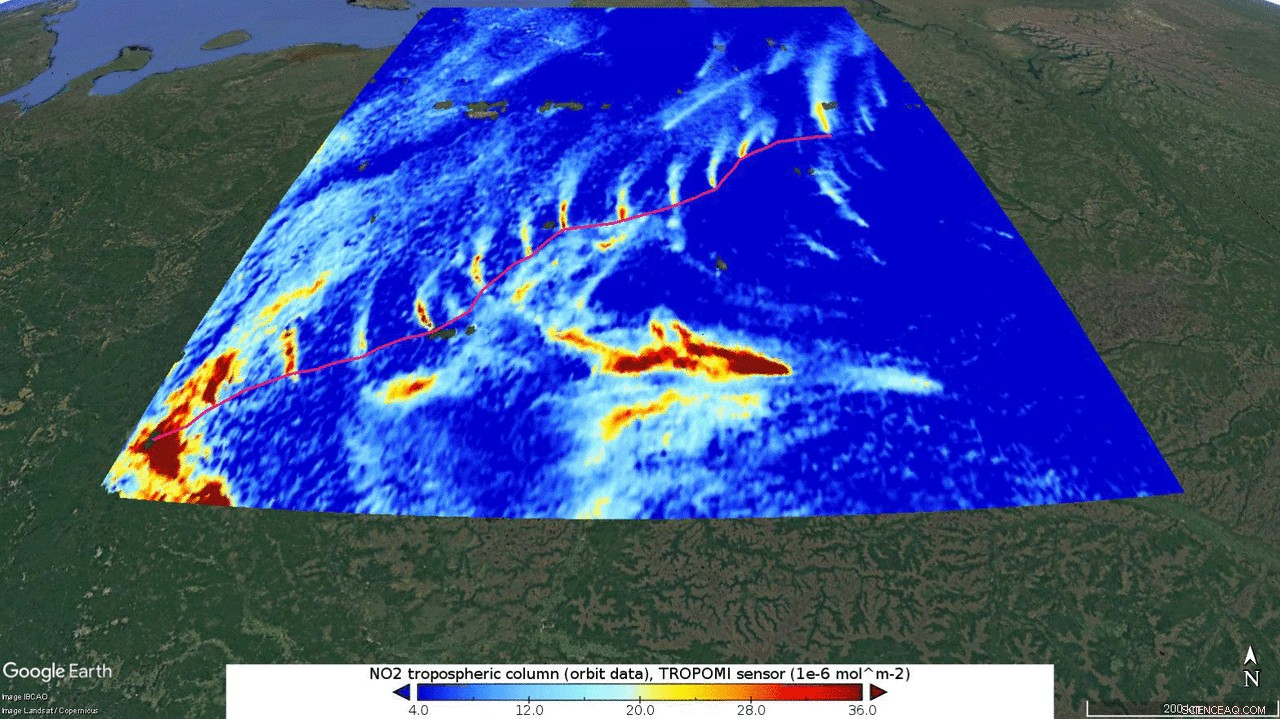 Tracking Nitrogen Dioxide Emissions Along Siberian Pipelines