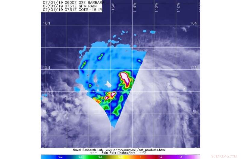 NASA Analyzes Heavy Rainfall from Tropical Storm Barbara