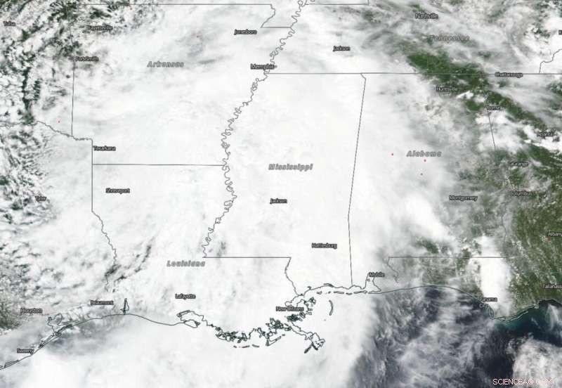 NASA‑NOAA Satellite Maps Hurricane Barry’s Path Across Louisiana and Arkansas