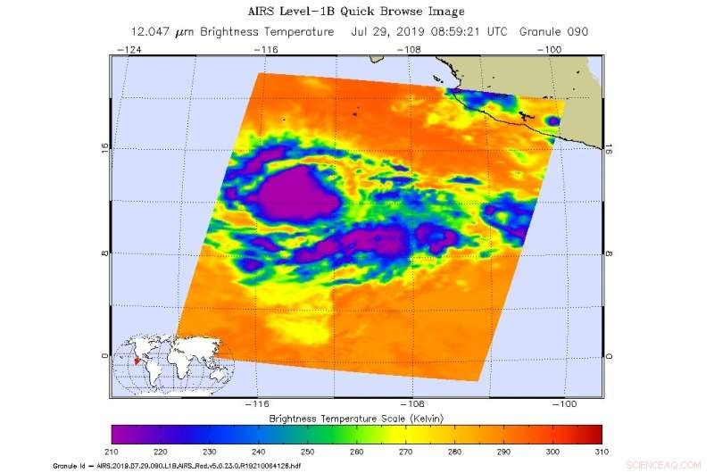 NASA Satellite Measures Cold Cloud Tops in Tropical Storm Flossie