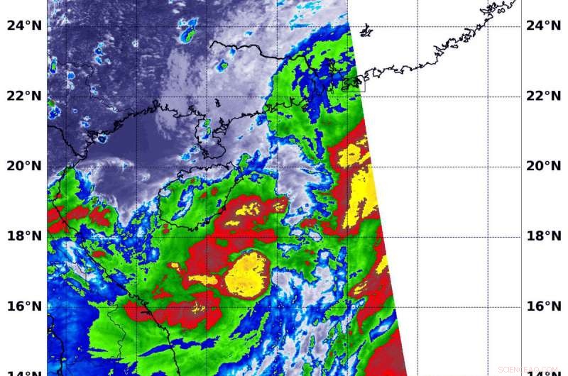 NASA Detects Strong Tropical Storm Wipha in South China Sea
