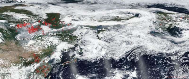 Siberian Wildfires Emit Smoke Threatening U.S. and Canada