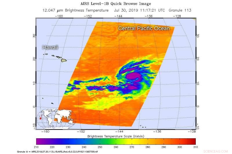 NASA Detects Intense Rainfall Over Hurricane Erick
