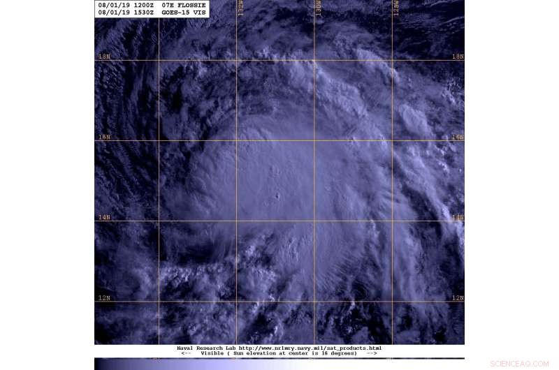 NOAA Satellite Confirms Tropical Storm Flossie Remains Intact