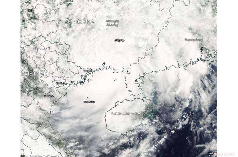 NASA Satellite Images Tropical Storm Wipha Covering the Gulf of Tonkin
