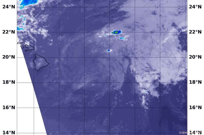 NASA Detects Small Storm Cluster in Declining Tropical Depression Flossie