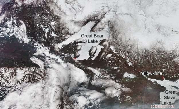 CryoSat Maps Thinning Ice on Arctic Lakes