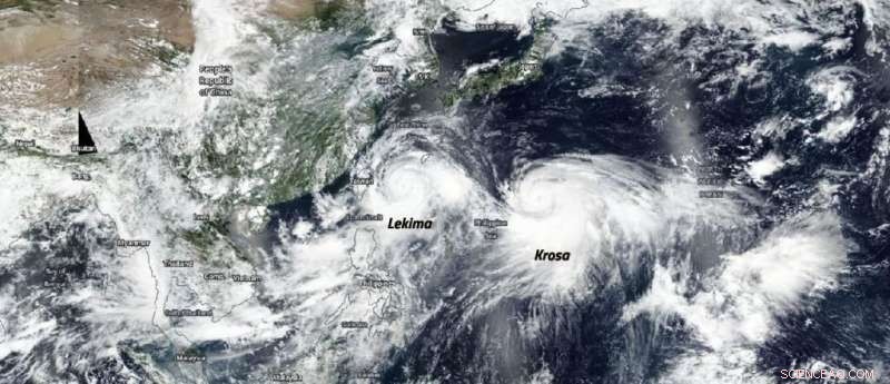 Typhoon Krosa Chases Supertyphoon Lekima: Storm Trajectory Update