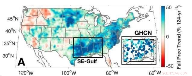Intensifying Non-Tropical Storms Boost Rainfall Across the U.S. Southeast
