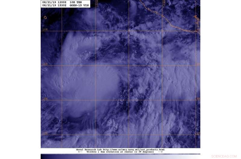 NOAA Satellite Detects Formation of Eastern Pacific Tropical Depression 10E