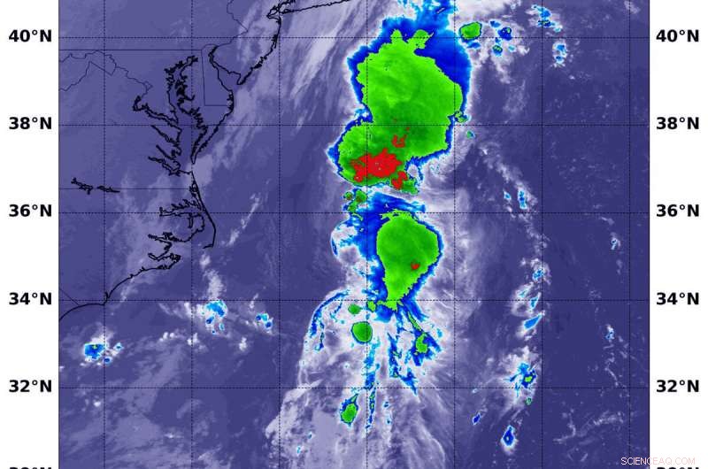 NASA Observes Extra‑Tropical Storm Erin’s Transition and Merging Off the U.S. East Coast