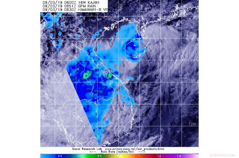 GPM Satellite Analysis Reveals Heavy Rainfall from Tropical Depression Kajiki Over Vietnam and Laos