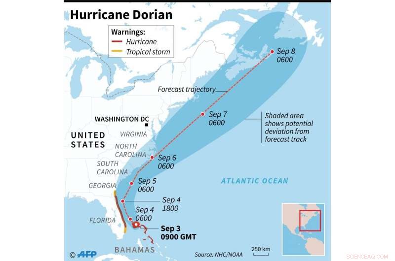 Hurricane Dorian Heads for U.S. Coast After Seven Fatalities in the Bahamas