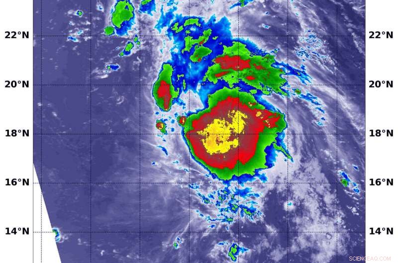 NASA Discovers Off-Center Intense Storms in Tropical Storm 14W