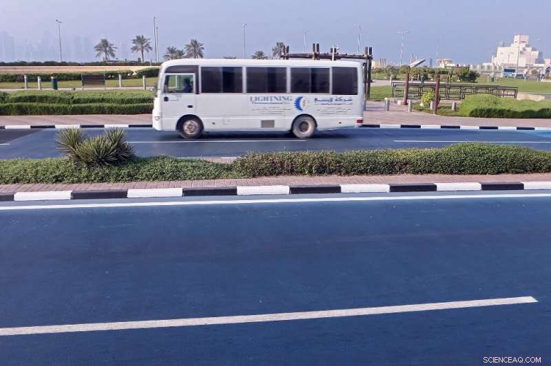 Qatar Uses Blue Road Coating to Cool Doha s Streets