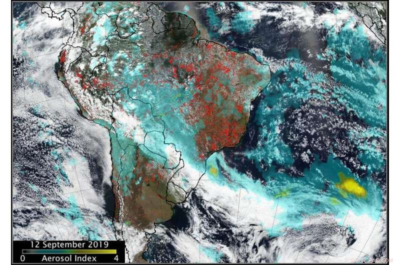 NASA NOAA’s Suomi NPP Satellite Tracks Fires and Smoke Across Two Continents
