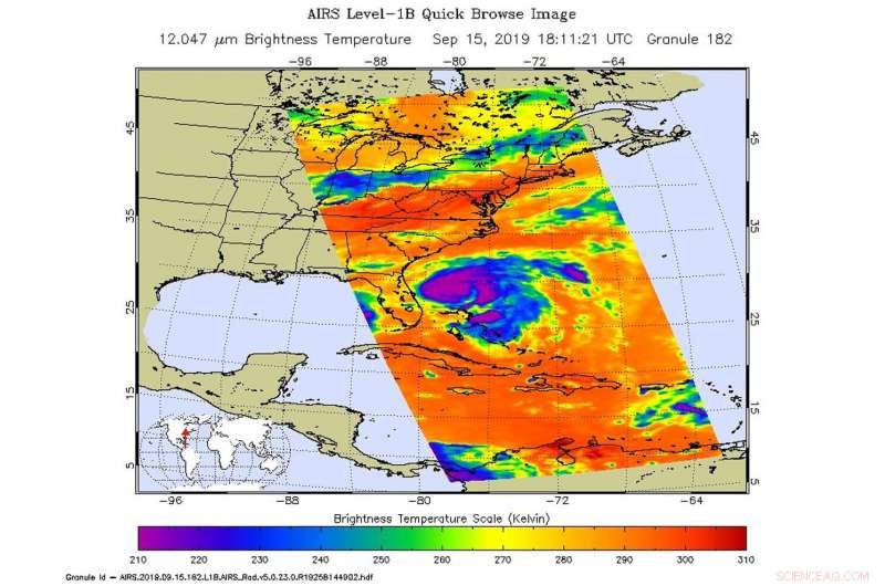 NASA Observes Tropical Storm Humberto Intensifying off Florida s Coast