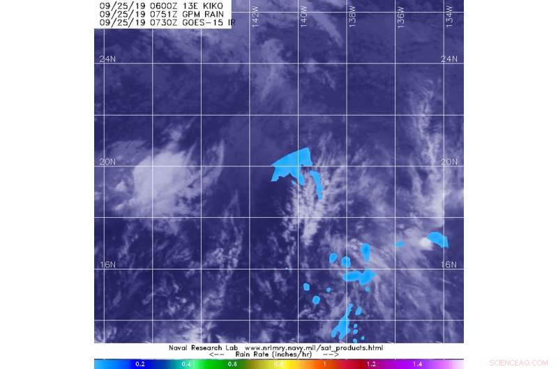NASA Detects Light Rain Over the Remnants of Former Hurricane Kiko