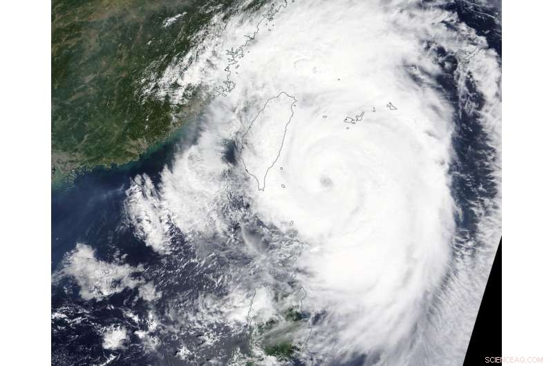 NASA Satellite Captures Typhoon Mitag’s Eye East of Taiwan