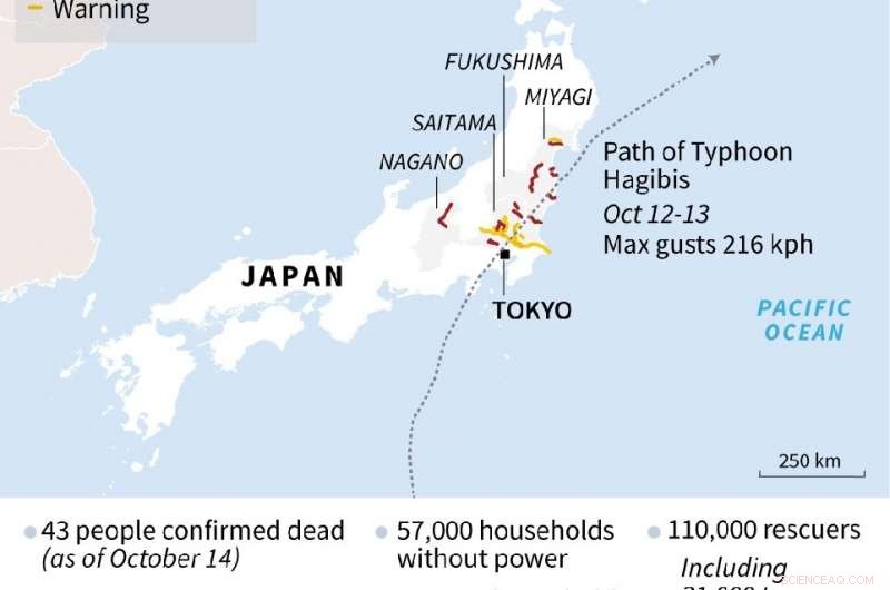 58 Killed; Rescue Teams Conduct 24-Hour Search for Missing After Japan Typhoon