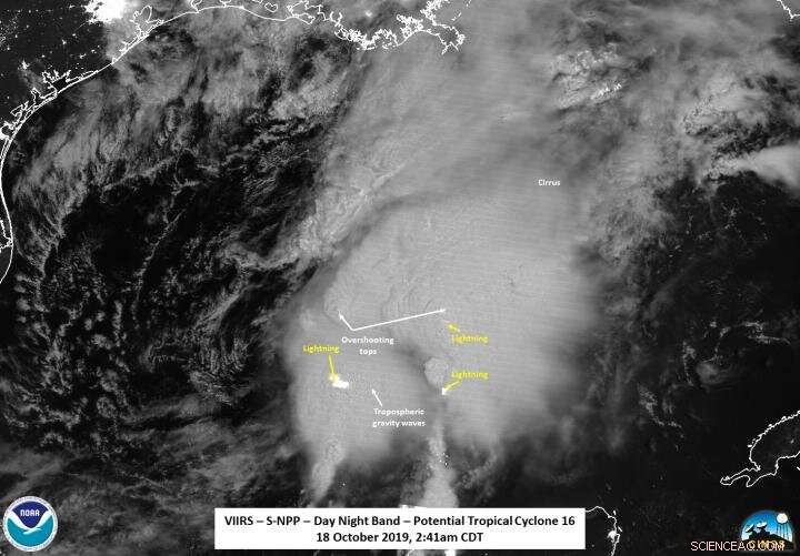 NASA‑NOAA Satellite Detects Overshooting Tops and Gravity Waves in Tropical Storm Nestor