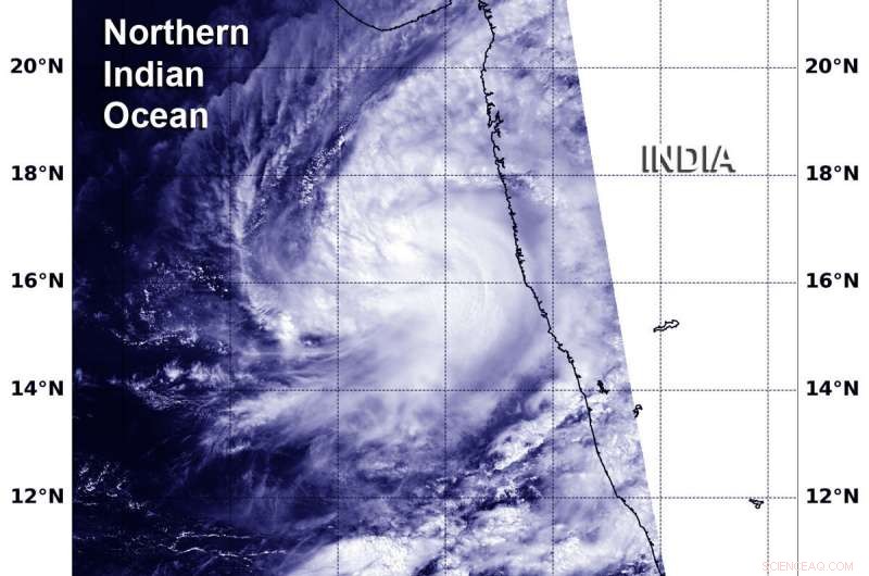 NASA Monitors Formation of Tropical Storm Kyarr off Southwest India
