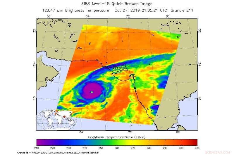 NASA Detects Heavy Rainfall from Tropical Cyclone Kyarr in the Arabian Sea