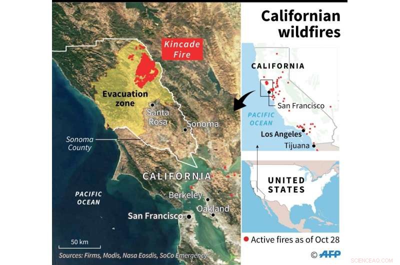 Wildfire Forces Evacuations Near Getty Center in Los Angeles