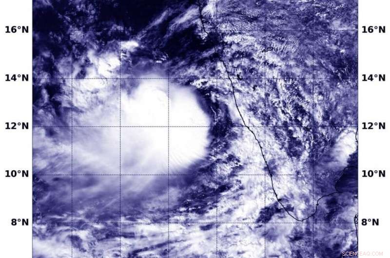 NASA Detects Tropical Storm Maha Near Southwestern India Coast