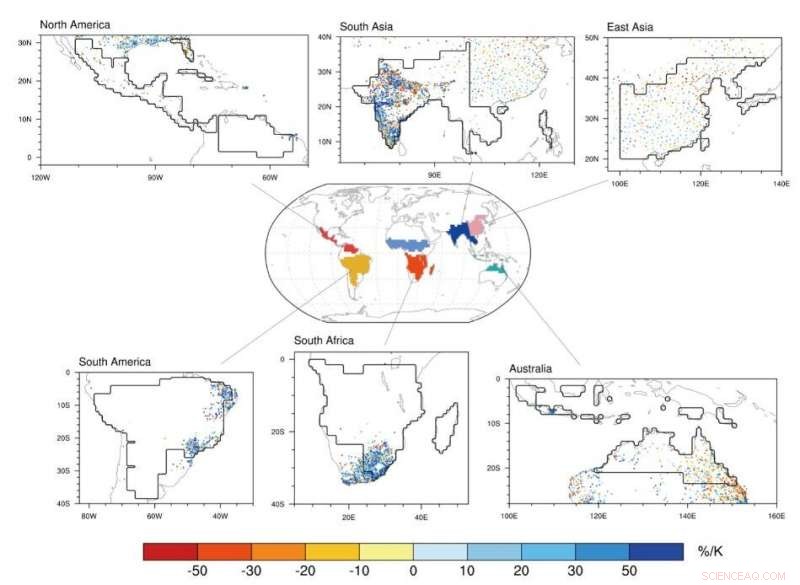 Global Monsoon Intensity: Extreme Rainfall Amplifies with Rising Temperatures
