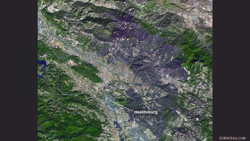 NASA Satellite Images Reveal Kincade Fire Burn Scar in California