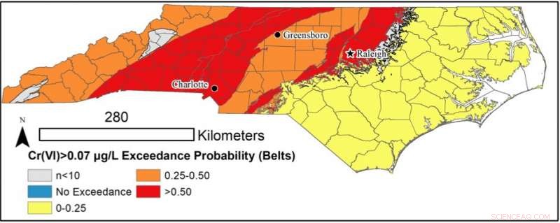 Half of Piedmont Drinking Wells Likely to Exceed North Carolina Hexavalent Chromium Limits