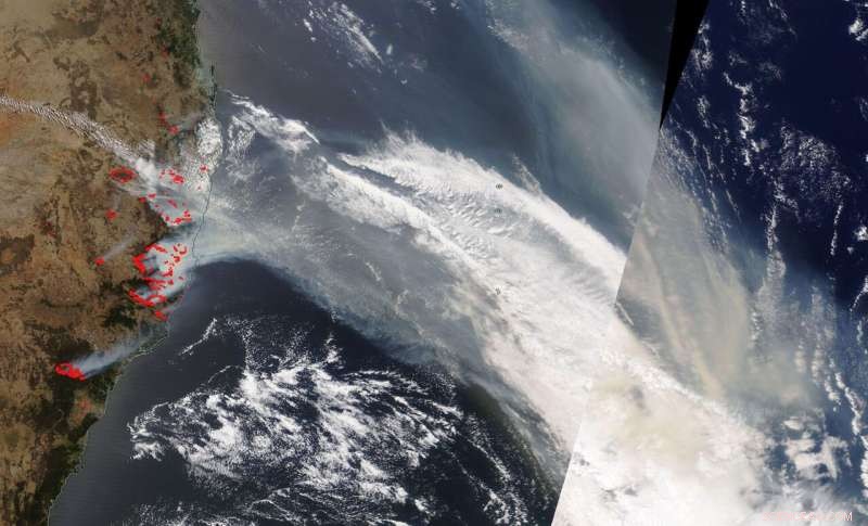 Terra Satellite Captures Extensive Bushfire Smoke Over Australia
