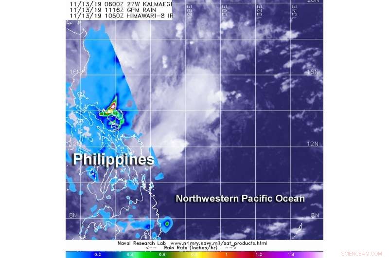 NASA Reports Heavy Rainfall on Central Philippine Coast Triggered by Tropical Depression Kalmaegi