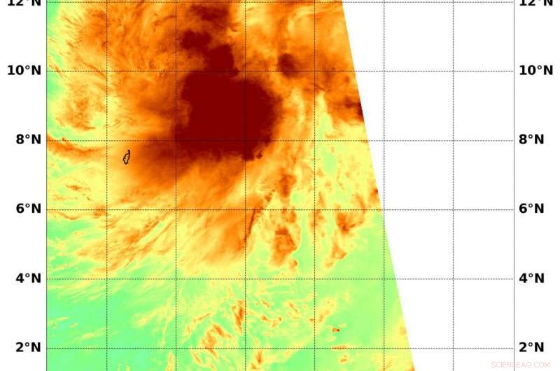 NASA Examines Elevated Water Vapor in Cyclone Phanfone
