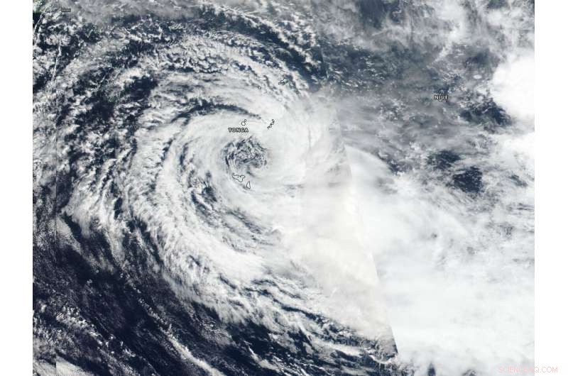 NASA Detects Weakened Tropical Depression Sarai Near Tonga