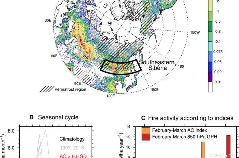 Arctic Oscillation Linked to Higher Fire Risk in Siberia