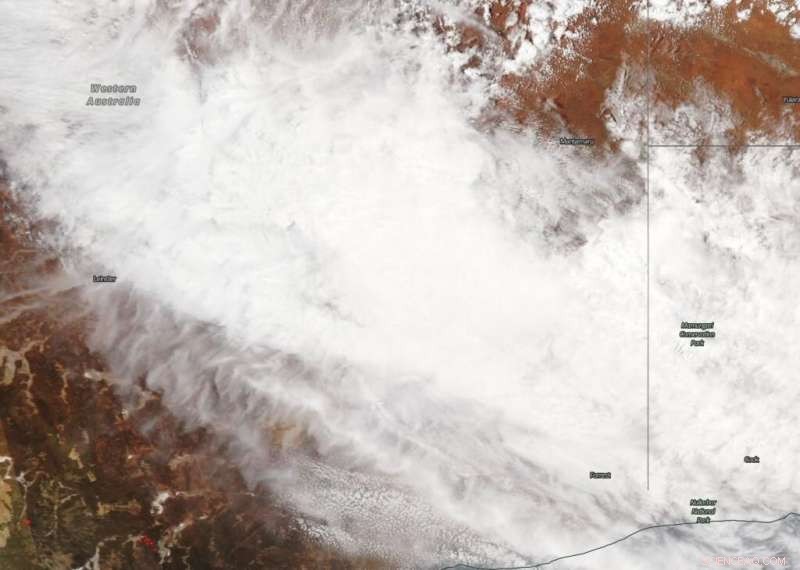 NASA Satellite Captures Blake Remnants Delivering Desert Rain to Western Australia