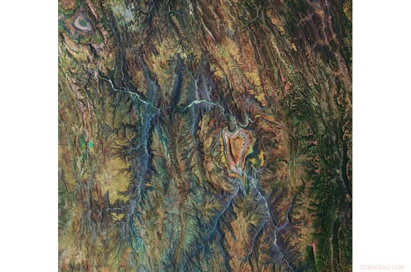 Bolivian Highland Heart: A Stunning Copernicus Sentinel-2 Image